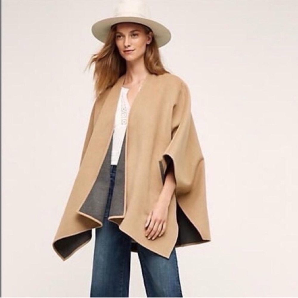 Anthropologie Cartonnier Camel Poncho Cape Size XS/S